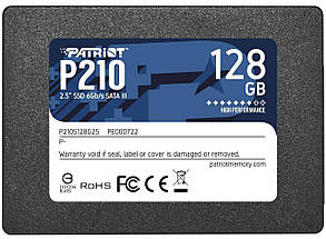 Накопичувач SSD 128GB Patriot P210 2.5" SATAIII TLC (P210S128G25), фото 1