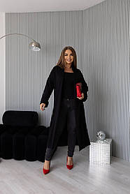 Жіночий довгий теплий ангоровий кардиган