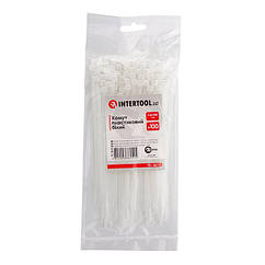 Хомут пластиковий 3,6*150 мм, білий, 100 од. INTERTOOL TC-3615
