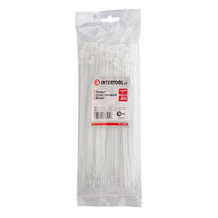 Хомут пластиковий 3,6*200 мм, білий, 100 од. INTERTOOL TC-3620