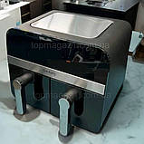 Фритюрниця мультипіч 13 л Rainberg 4200 Вт з 2 антипригарними чашами і таймером без додавання олії, фото 2