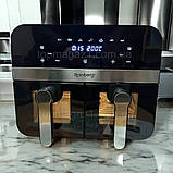 Фритюрниця мультипіч 13 л Rainberg 4200 Вт з 2 антипригарними чашами і таймером без додавання олії, фото 7