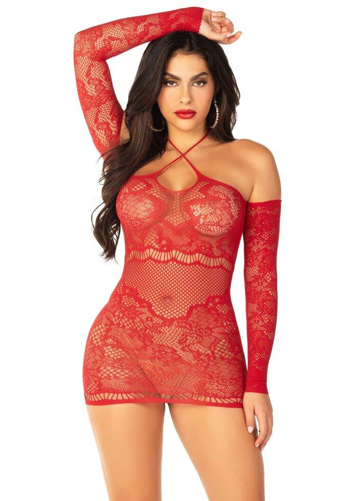 Футболка Leg Avenue Seamless Off The Shoulder Mini Dress One Size, Red