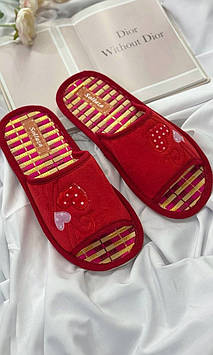 Капці жіночі кімнатні червоні код Тп171