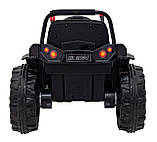 Акумуляторний трактор для дітей, червоний + ківш з рухомою рукою + пульт дистанційного керування + повільний, фото 8