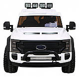 Дитяча акумуляторна машинка Ford Super Duty Біла, фото 3