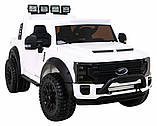 Дитяча акумуляторна машинка Ford Super Duty Біла, фото 10