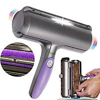 Портативна щітка-роллер для видалення шерсті тварин Fur Daddy / Електричний валик для чистки поверхонь від шерсті