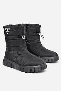 Дутики дитячі для дівчинки на флісі чорного кольору 197763P