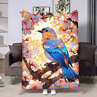 Плед 3D Весна Пташка – затишний плед з яскравим принтом 4505_A 18052 160х200 см ТМ