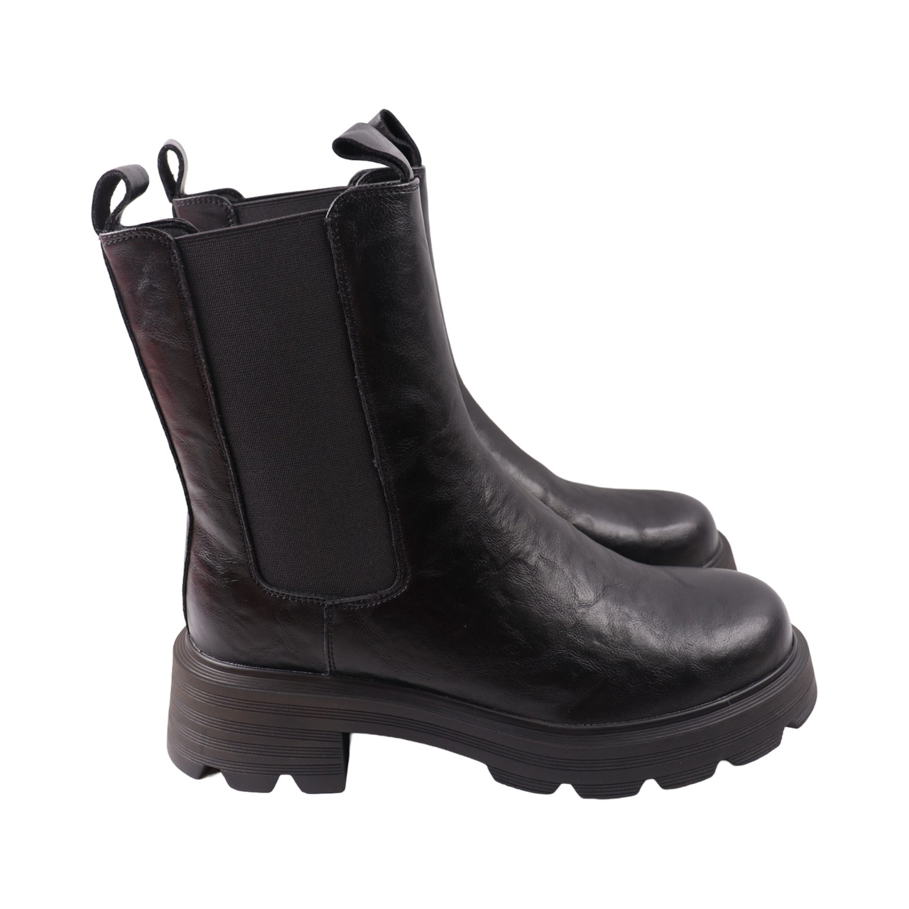 Черевики жіночі Renzoni на платформі чорні натуральна шкіра, 41, фото 1