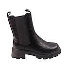 Черевики жіночі Renzoni на платформі чорні натуральна шкіра, 41, фото 3