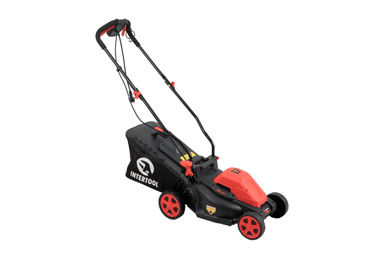 Газонокосарка електрична Intertool-Storm 1400Вт x 340мм x 35л (WT-2264), фото 1