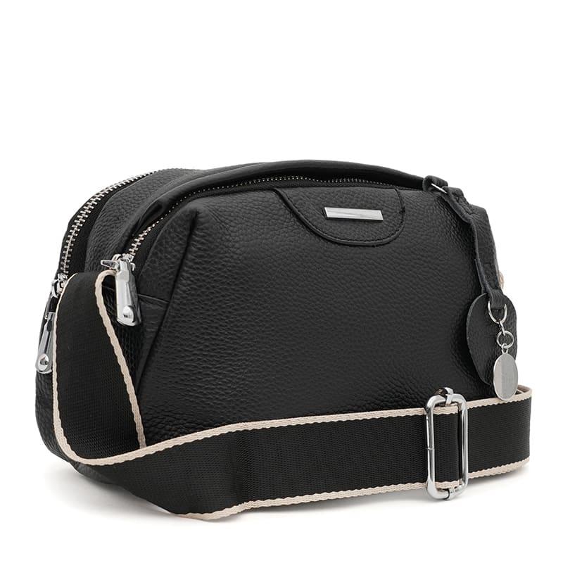 Жіноча шкіряна сумка Borsa Leather K12247bl-black 4989900