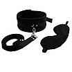 Набір нашийник з повідцем і маска Art of Sex - Light Soft Touch, Чорний, фото 2