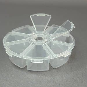 Пластикова упаковка 10х2,5 см (контейнер, органайзер) для рукоділля та шиття