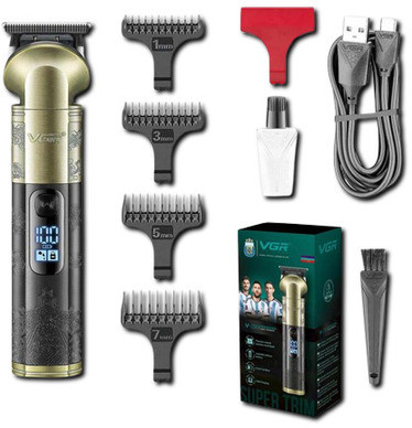 Триммер з LED-дисплеєм VGR V-296, 4 насадки (44952-V-296_485), фото 1