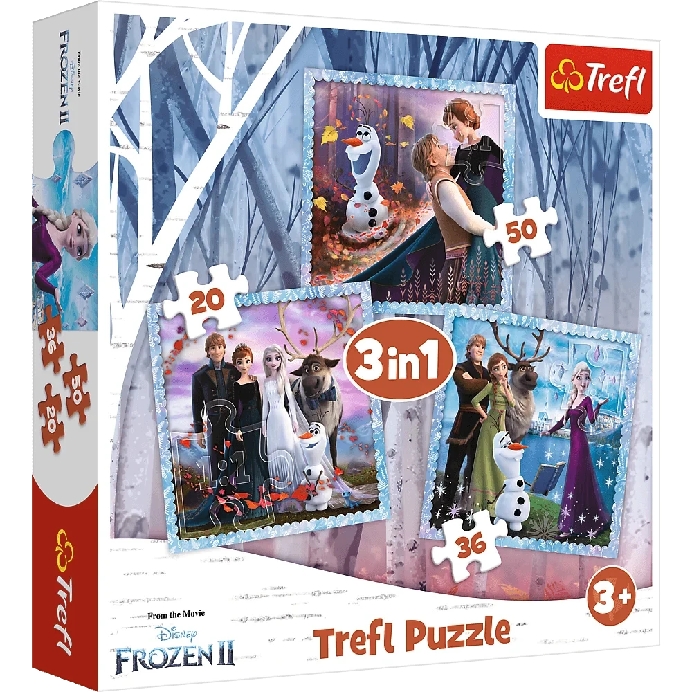 Пазли 3 в 1 (20,50,36) елементів Trefl Магічні історії / Disney Frozen 2 (34853)