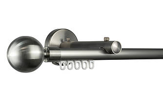 Zegar Карниз для штор однорядний Техно 20 Сталевий імпресійний, Куля