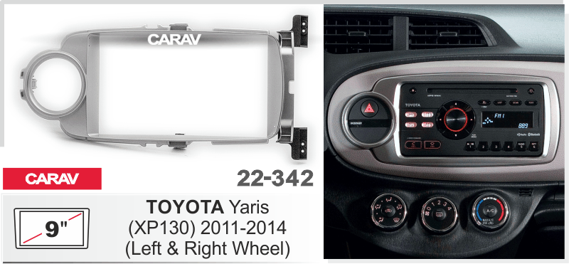 Перехідна рамка CARAV 22-342 Toyota, фото 1