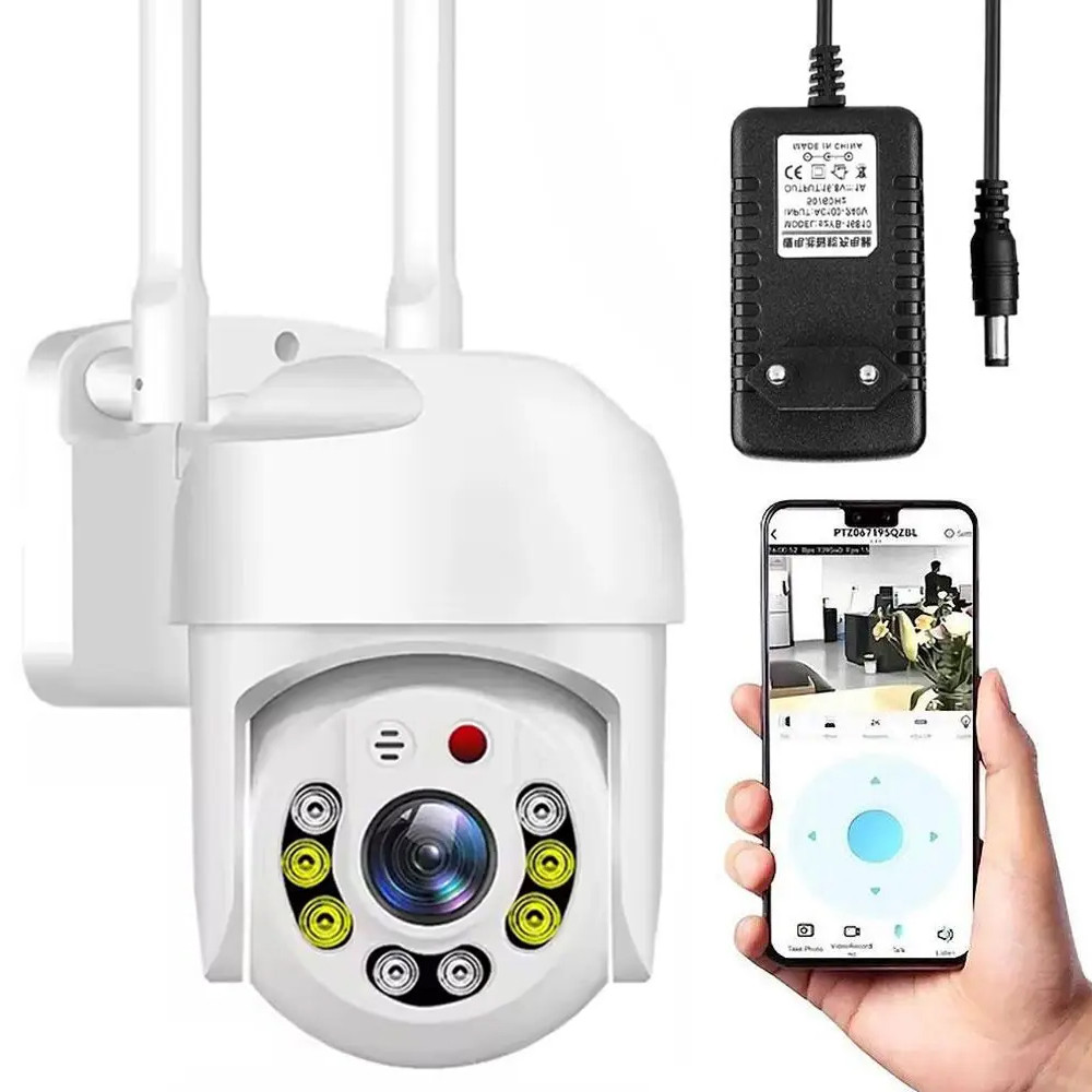 Вулична камера відеоспостереження WiFi, 4MP, iCam365 / Поворотна вайфай камера / IP камера спостереження, фото 1