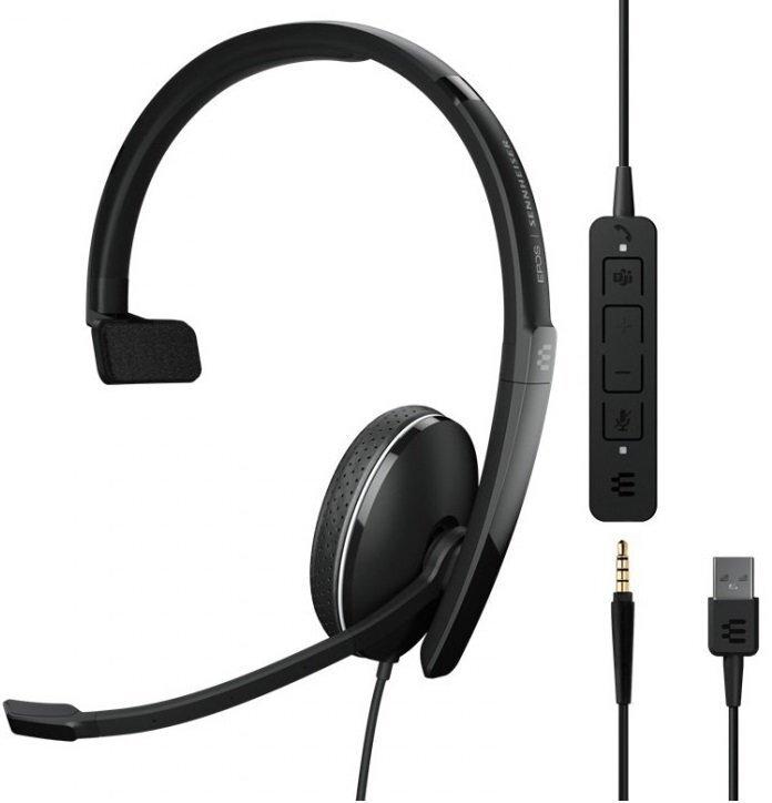 Гарнітура комп'ютерна моно On-Ear ADAPT 135T USB II, 3.5мм/USB, однонаправлений, сертифікат Sennheiser