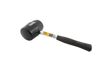 Киянка гумова MASTERTOOL 80 мм 900 г металева ручка чорна 02-1304