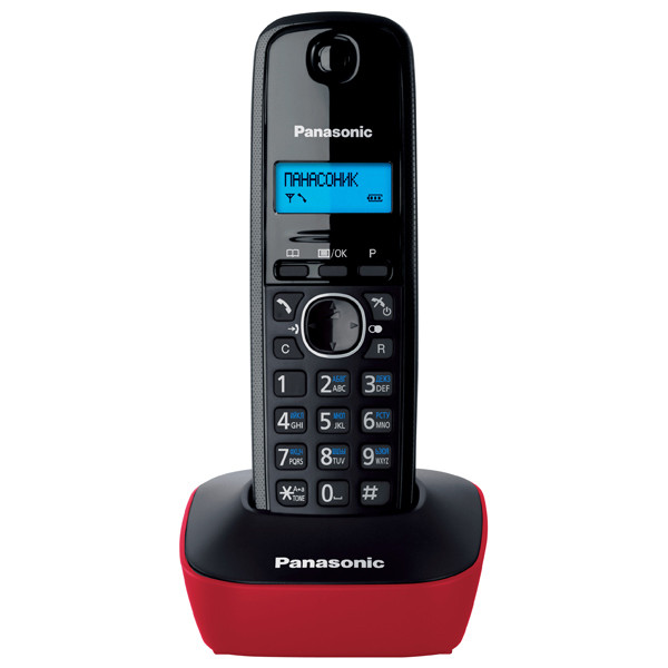 Радіотелефон DECT KX-TG1611UAR Black Red Panasonic