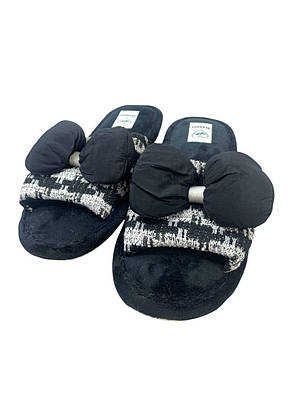 Капці домашні жіночі PLAAZZO відкриті чорні (CF23128)