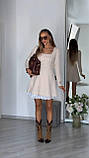 Жіноча класична сукня із твіду Шанель прикрашена білим мереживом, фото 9