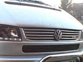 Хром накладки на решітку радіатора (Carmos) VW T-4 Caravelle 1997-2003