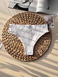 Жіночі трусики бразиліанки в рубчик, розмір S/M, фото 2