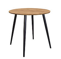 Стіл обідній Modern lite 4L black ДСП h18 дуб золотий d700 мм (Новий Стиль ТМ)