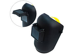 Зварювальна маска з відкидним склом, євро-скло DIN 90/110 мм