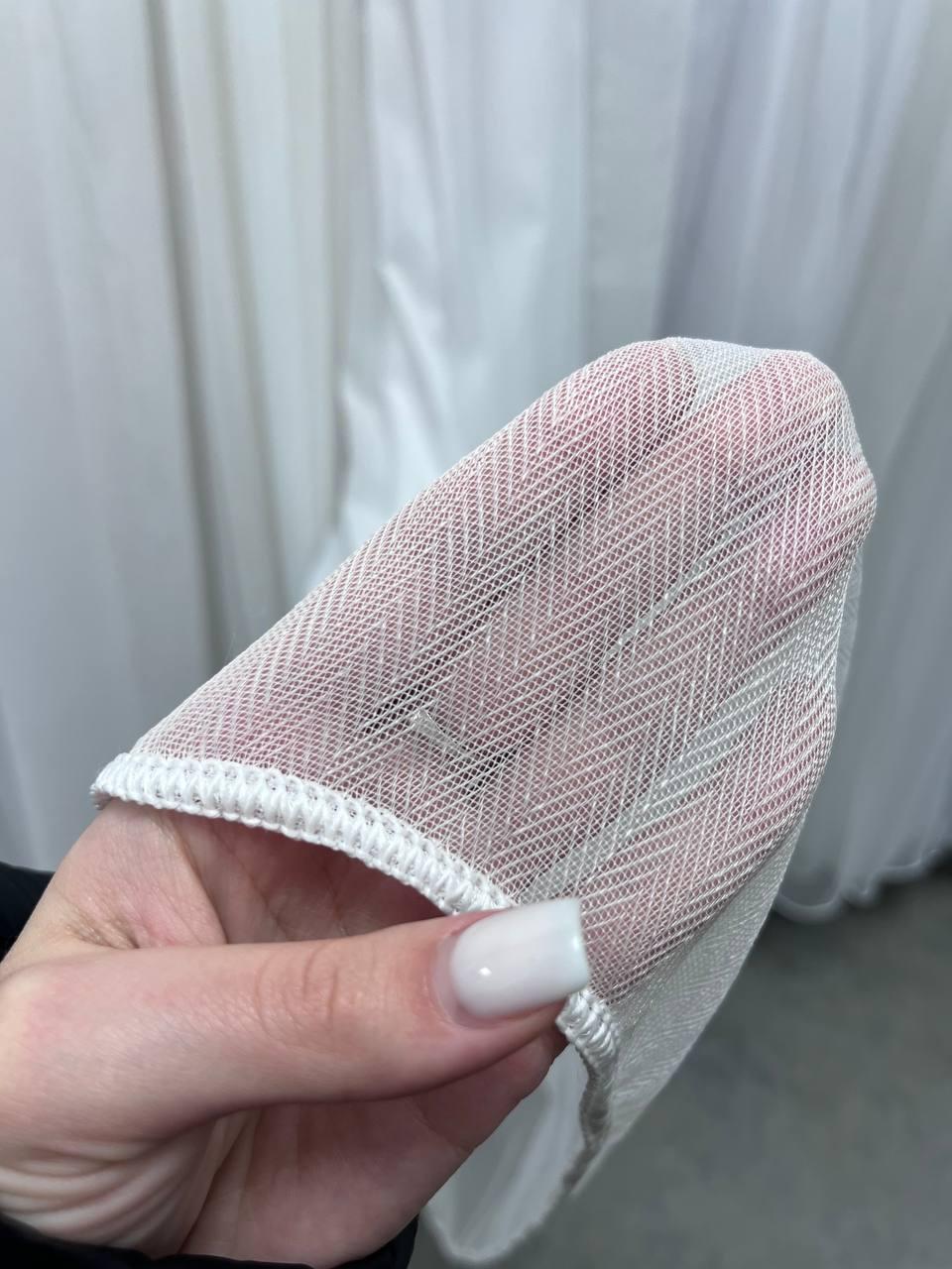 Тюль бамбук однотонний заввишки 3м. ялинка білий