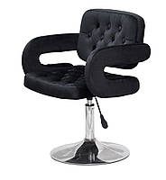 Крісло з підлокітниками Gor CH-Base поворотне з регулюванням висоти, на круглій хромованій опорі, оббивка, фото 5