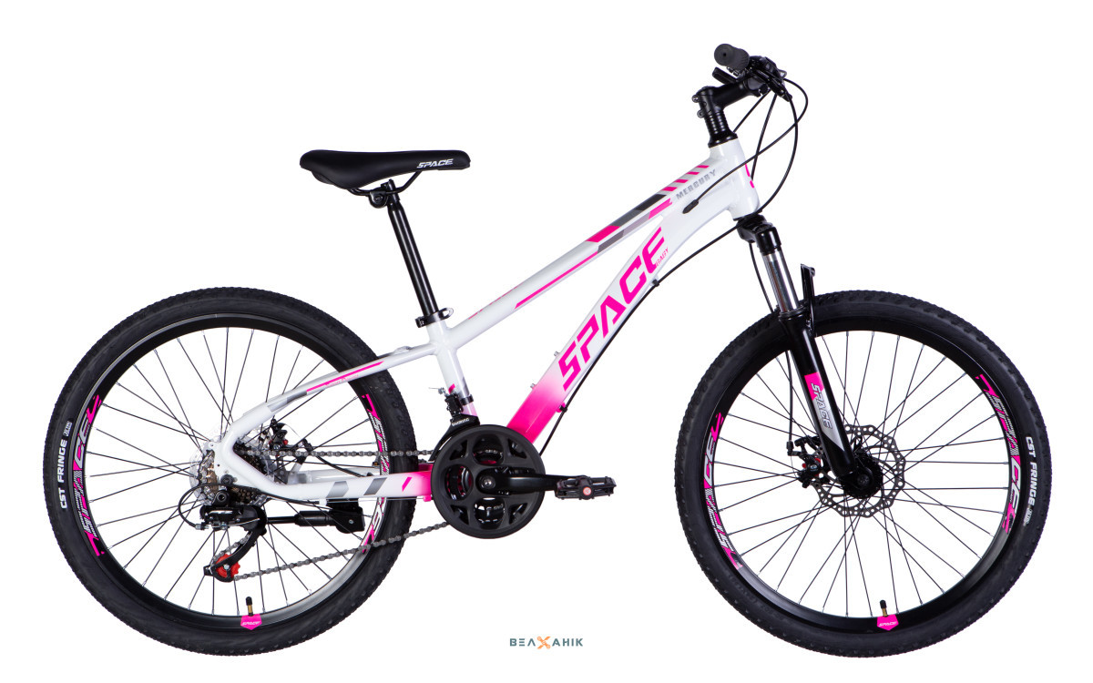 Велосипед 24" SPACE MERCURY DD FR (рама-11") AL біло-рожевий