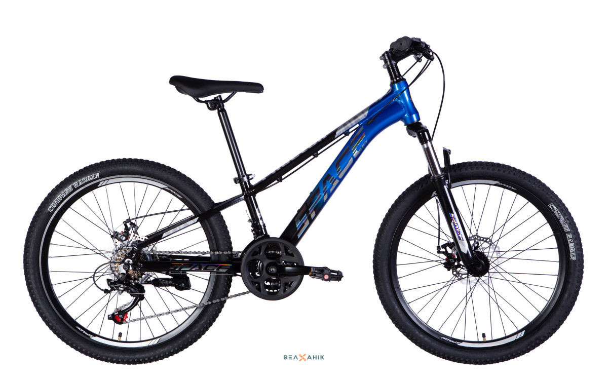 Велосипед 24" SPACE PHAETON DD FR (рама-11") AL чорно-синій