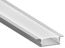 Профіль LED врізний АЛ-93 Алюміній з розсіювачем L-2000  мм