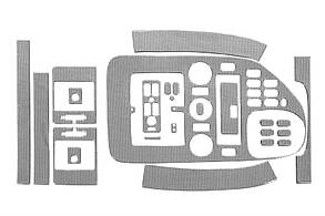 Декоративні накладки на панель (під карбон, M-878) Mercedes W638 02.1996 - 02.1999