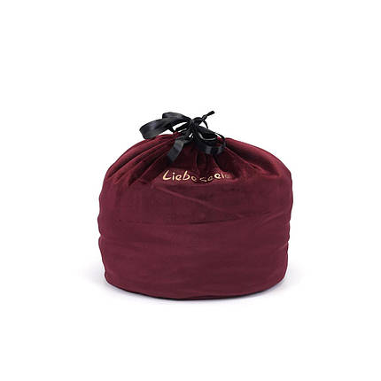 Оксамитовий мішечок для зберігання іграшок Liebe Seele Wine Red Large Storage Bag Cylindrical, 24 х 25 см, фото 1