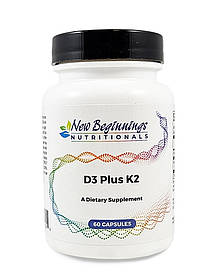 D3 Plus K2 (60 caps) Вітаміни D3+K2, 60 капсул, строк до 09/2026