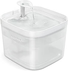 Питний фонтан для кішок і собак Petory 2.2L, поїлка для кота і собак з фільтром Білий