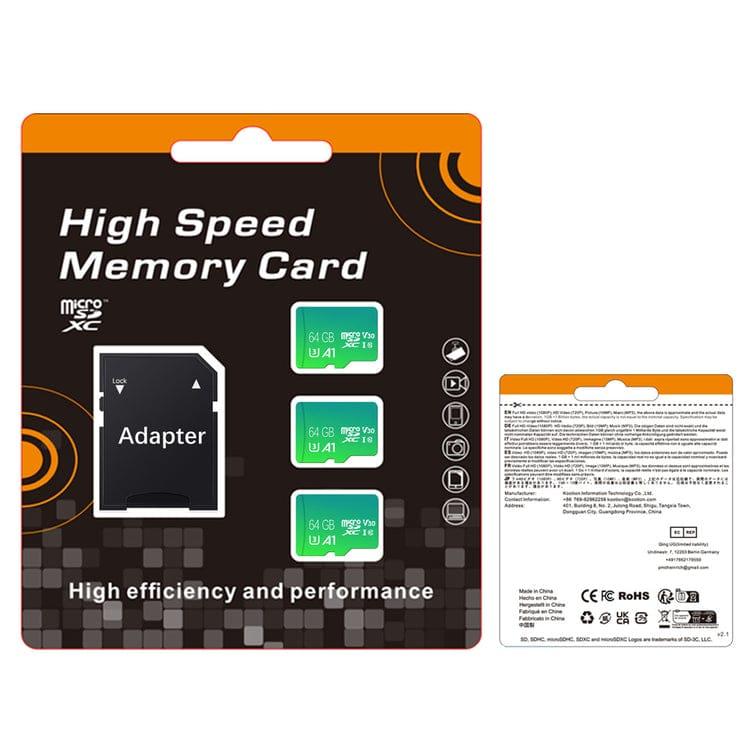 Картка пам'яті Micro SD 64 ГБ з адаптером Class 10 UHS-I для телефона/планшета/дрона/відеореєстратора