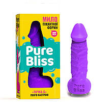 Мило у формі пеніса на присосці Pure Bliss Mini Purple