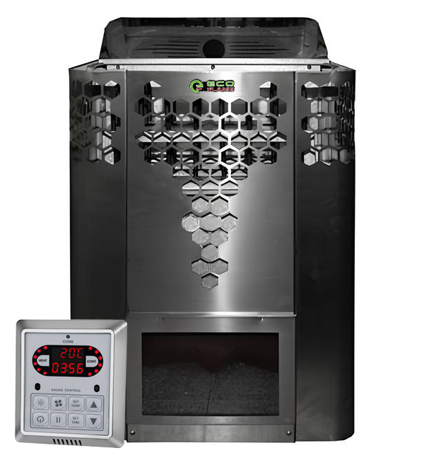 Електрокаменка для лазні та сауни Ecoflame HYB90 9 кВт + пульт CON6, фото 1