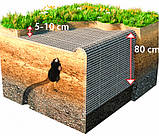 Газонна сітка від кротів 1,5x100м. Вол'єрна. Розмір комірки 12х14мм., фото 9