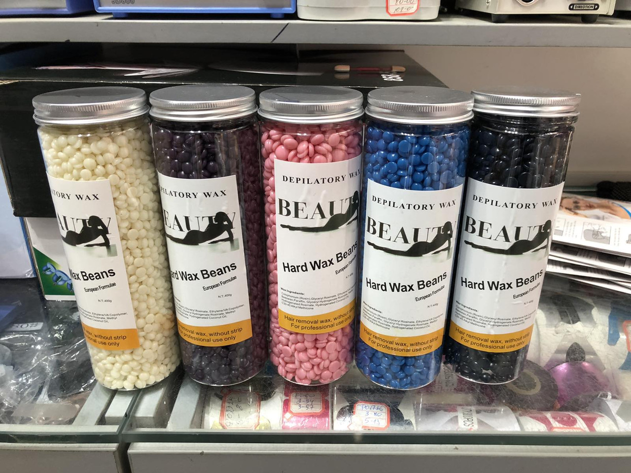 Гарячий віск Beauty в гранулах Hard Wax Beans 400 грамів натуральний YVG-09 Воск у гранулах у баночці