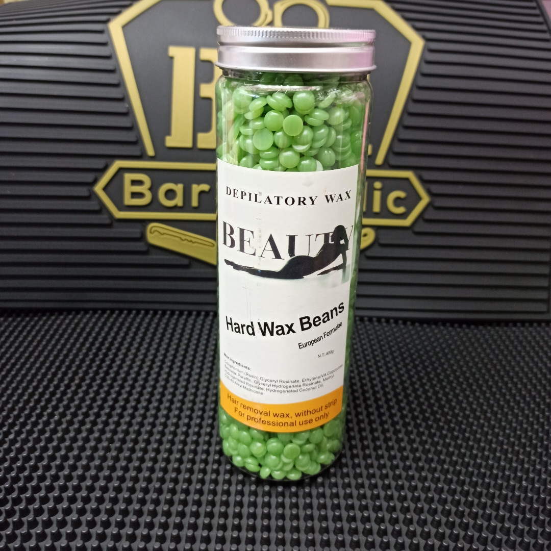 Гарячий віск Beauty в гранулах Hard Wax Beans 400 грамів зелений