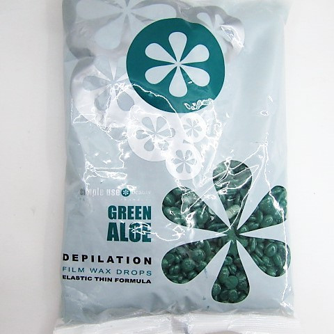 Гарячий віск Simple Use Green Aloe плівковий у гранулах 800 г Греція алое
